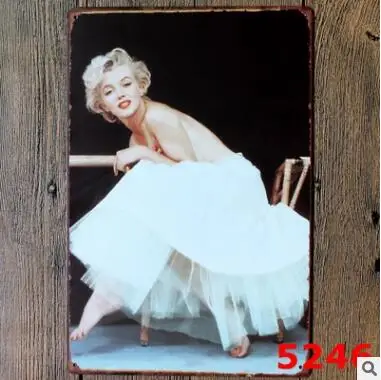 Marilyn Олово Признаки охоты F Утюг живопись кофе жесть кафе украшения стены плакаты настенный 20*30 см мульти-стиль - Цвет: 5246