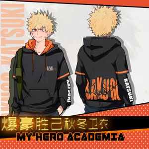 Толстовка с капюшоном в стиле аниме My Hero academation Boku no Hero actoria Bakugou Katsuki для мужчин и женщин, осенне-зимний свитер с капюшоном, свитер, пальто, новинка