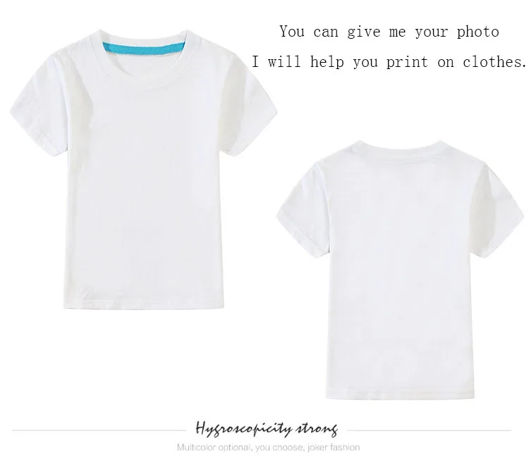 Детская футболка с принтом на заказ для мальчиков и девочек сделай сам | одежда