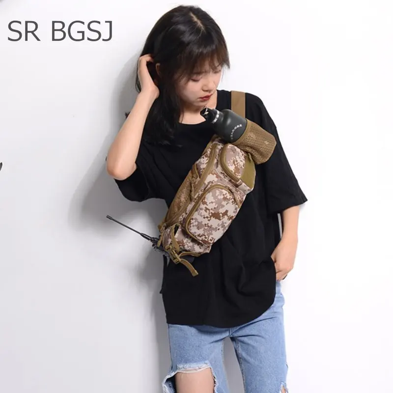 Бесплатная доставка камуфляжная Мужская и женская сумка унисекс