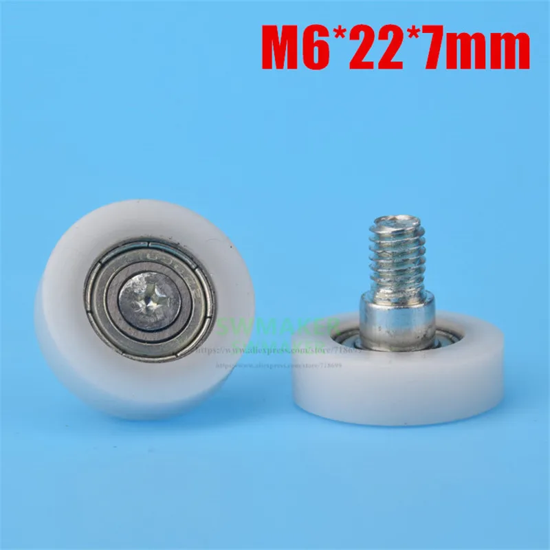 M6 * 22*7 мм 6*22*7 DR22 винт шкив плоский плакированный пластиковый шейный подшипник для