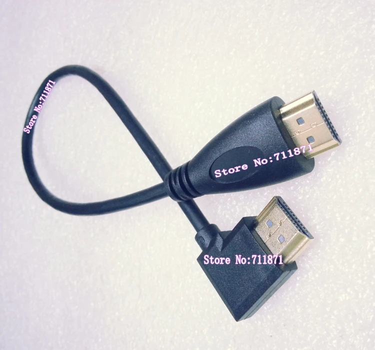 Кабель HDMI 30 см с коротким прямым изгибом кабель 300 мм одним углом двойным 90