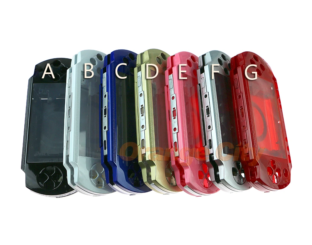 10 компл./лот для psp1000 psp 1000 полный Корпус чехол Чехол пуговицы комплект с Стикеры