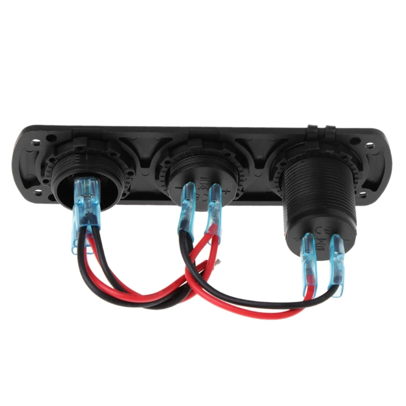 Двойное зарядное устройство USB светодиодный вольтметр ВКЛ ВЫКЛ панель