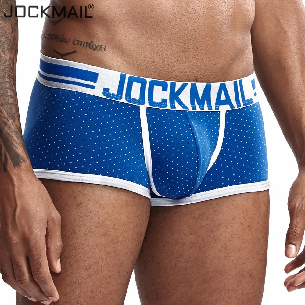 JOCKMAIL, Мужская модная одежда, Cueca, боксеры, homme, хлопковое Мужское нижнее белье, боксеры, u-образные выпуклые мужские трусы, мужские боксеры