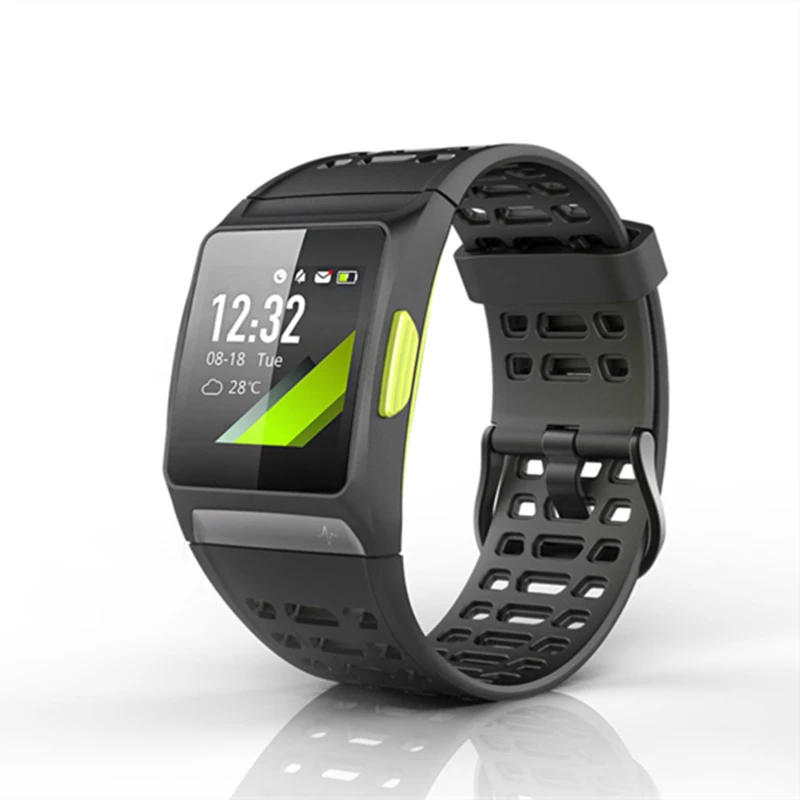 Iwownfit P1 цветной экран Смарт-часы пульсометр ECG Обнаружение HRV анализ Встроенный gps