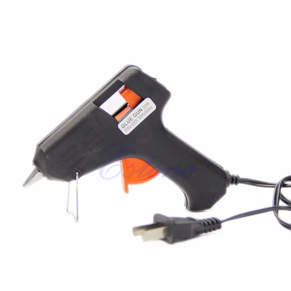 

1PC Art Craft Repair Tool 20W Electric Heating Hot Melt Glue Gun Sticks Trigger US plug
