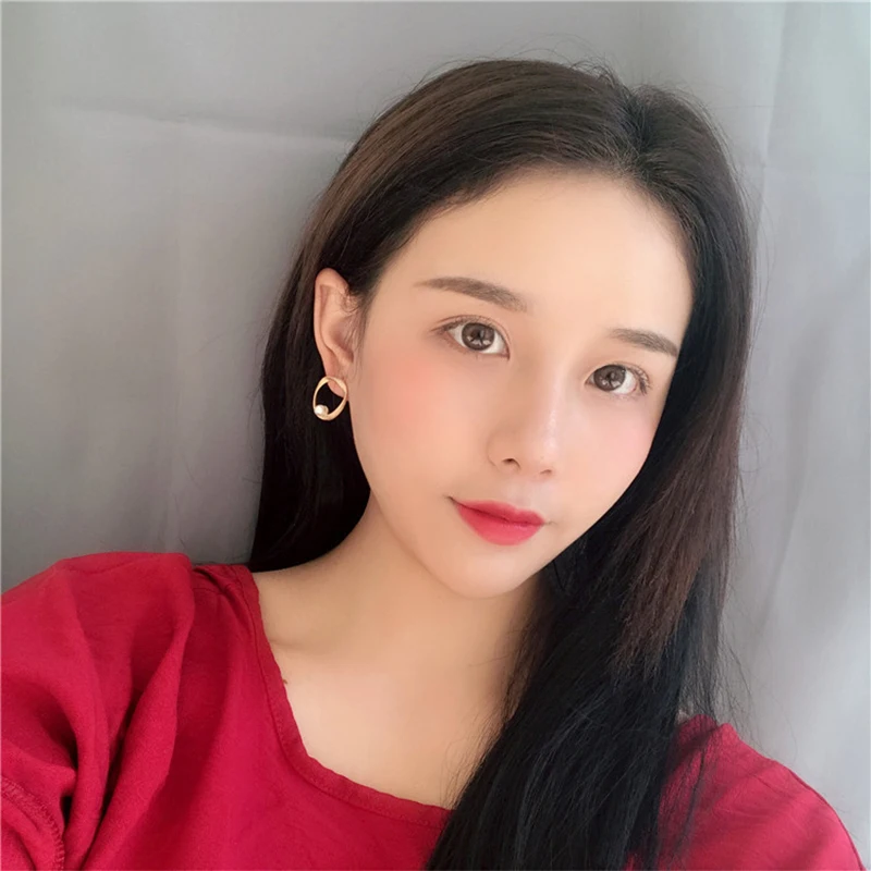 Женские винтажные серьги GWACC золотистого и серебристого цветов с неровным