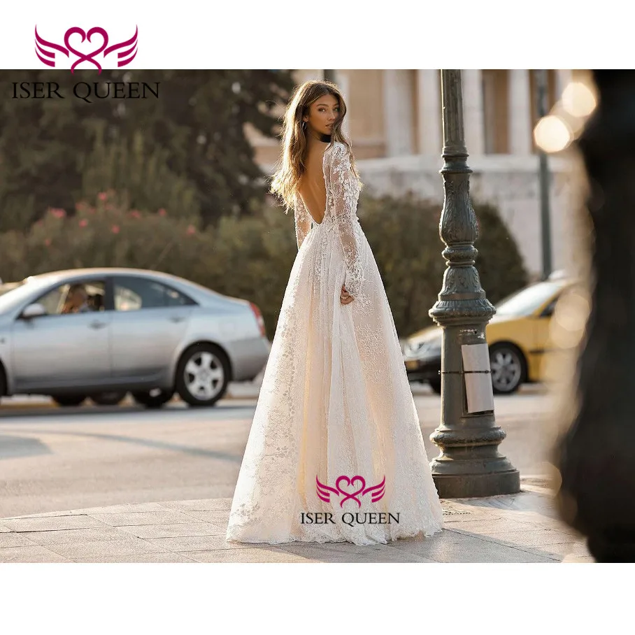 Винтажное сексуальное платье с глубоким v-образным вырезом и длинными рукавами