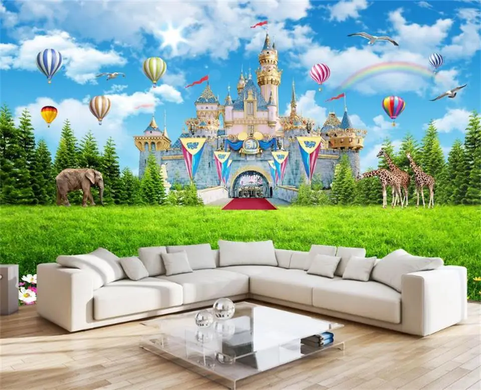 3D обои на заказ фотообои для детской комнаты настенные с изображением замка