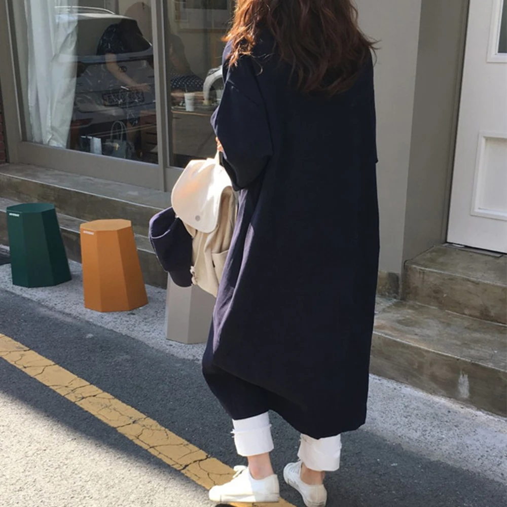 Женское повседневное длинное платье рубашка однобортное свободное офисное