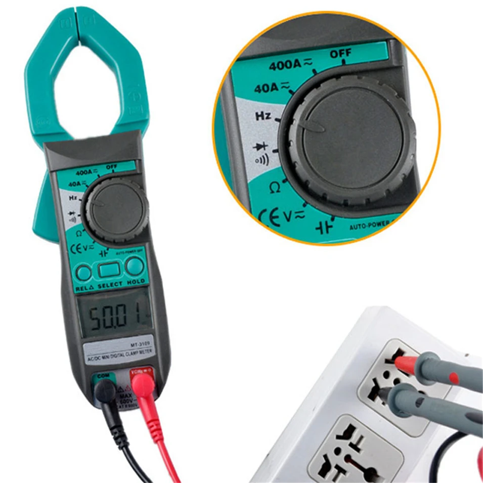 

2018 Pro'skit MT-3109 3 3/4 Digital Multimeter Clamp Meter DC AC Voltage Current Capacity Resistance Tester
