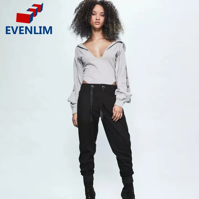 EVENLIM Черный Rompers Женщин Комбинезон Лето Глубокий V Шеи С Капюшоном Боди