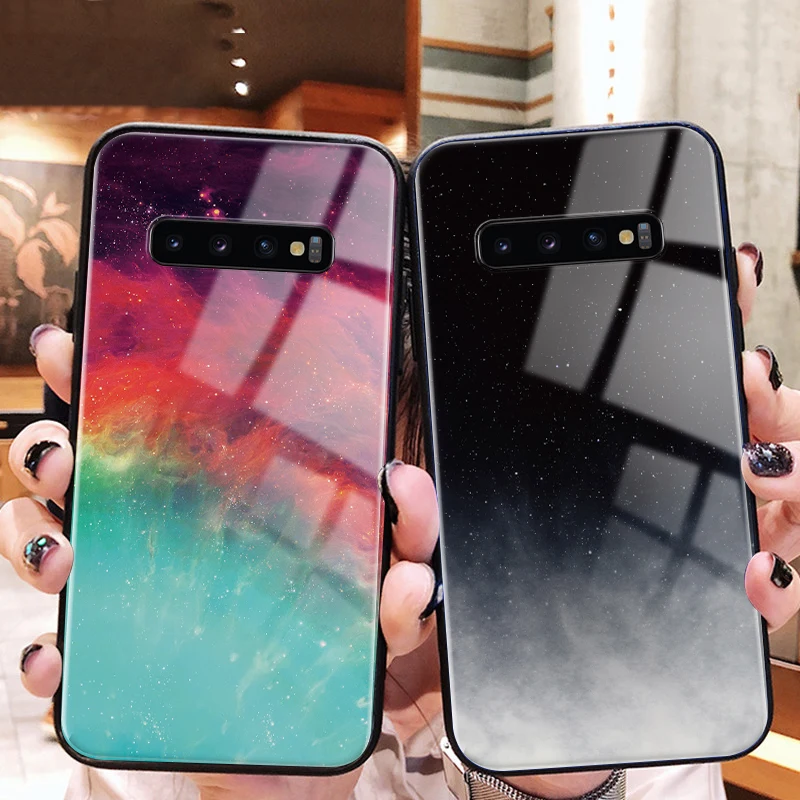 Чехол из закаленного стекла для Samsung Galaxy S20 FE S21 Plus Note 20 Ultra S8 S9 S10 10 8 9 A50 A70 A51 A71