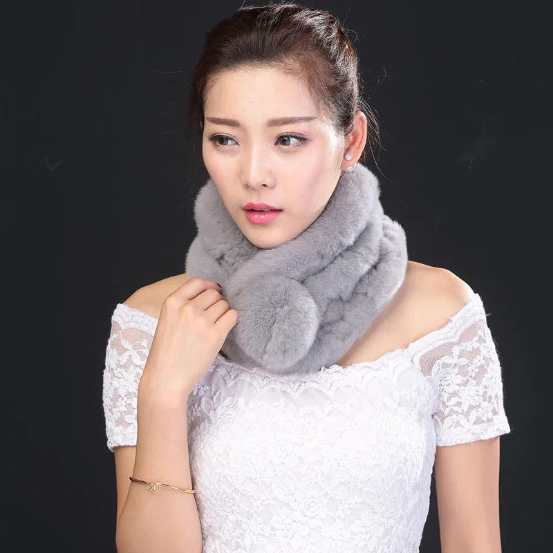 Хит 2020 Новый Модный женский комплект из кроличьей кожи шарф меха кролика рекс