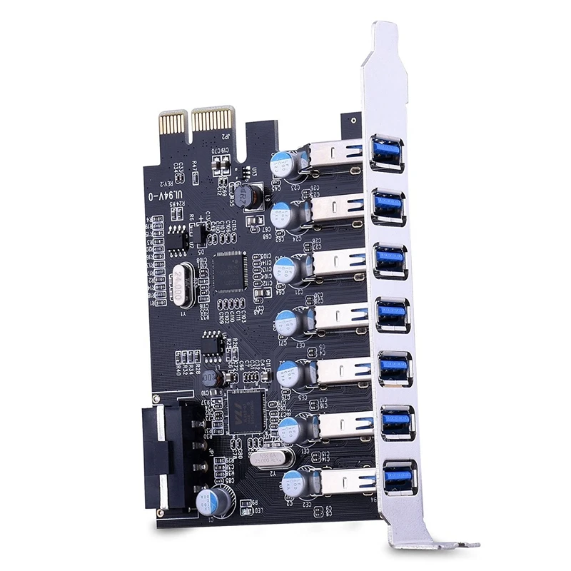 7 портовая карта расширения Superspeed USB 3 0 PCI E Express с 4 контактным разъемом питания 5 В
