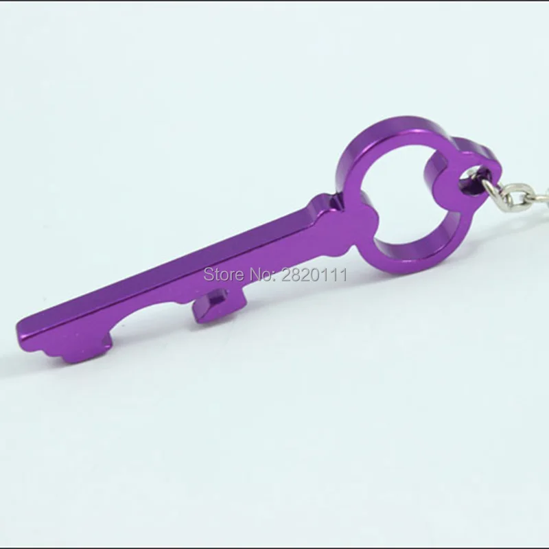 Wholesale-12Pcs открывалка для бутылок брелок из алюминиевого сплава пива рекламный