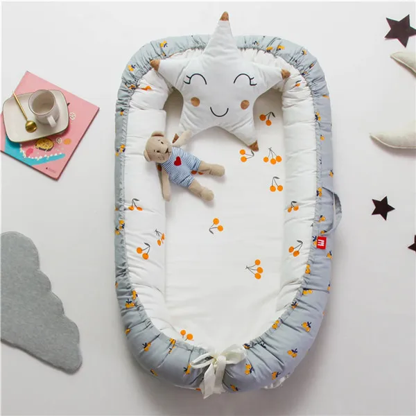 Baby Nest Bed Crib Travel Bed Cot for Children Infant Kids Cotton Cradle Newborn Bumper - Цвет: C11