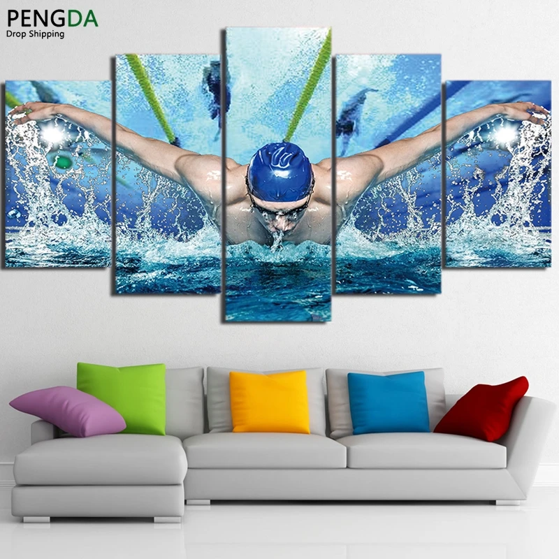 Изображения HD Печатный холст плакаты маслом Wall Art рамка для Декор в гостиную 5 шт.