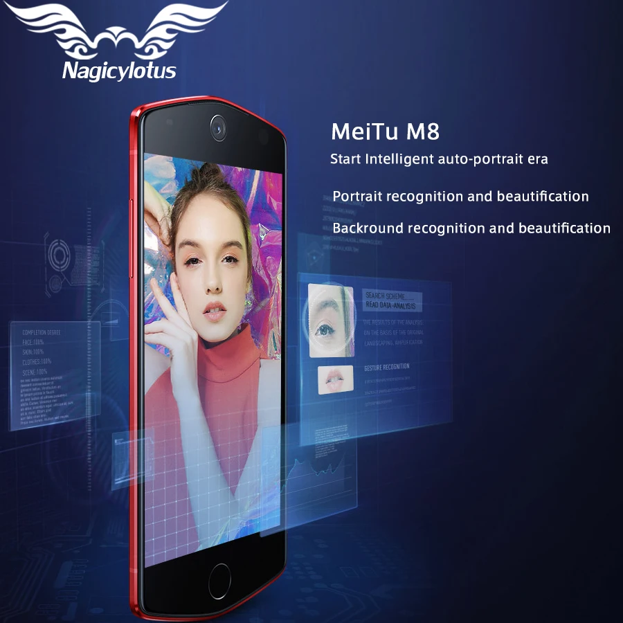 5,2 дюймовый мобильный телефон Meitu M8, 4 Гб ОЗУ, 64 Гб ПЗУ, Android MT6797M Deca Core4G, 3000 мАч, МП камера, телефон