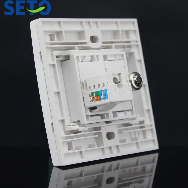 SeTo 86 Тип гигабитная сеть RJ45 Cat6 + ТВ разъем настенная пластина розетка Keystone Лицевая