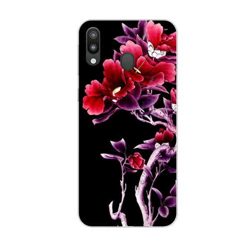 GG18 Чехол для samsung galaxy m20, силиконовая Мягкая задняя крышка из ТПУ с цветочным рисунком для samsung galaxy m10, Защитные чехлы для телефонов - Цвет: GG18