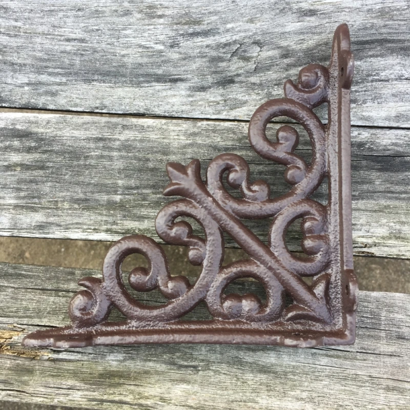 2 шт Античный стиль чугунные кронштейны садовые подтяжки деревенское настенное