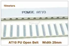 POWGE 10 метров AT10 Ширина ремня ГРМ 25 мм AT10 25 полиуретан со стальным сердечником шаг ремня = 10 мм T10 AT10-25 метрический трапециевидный ремень