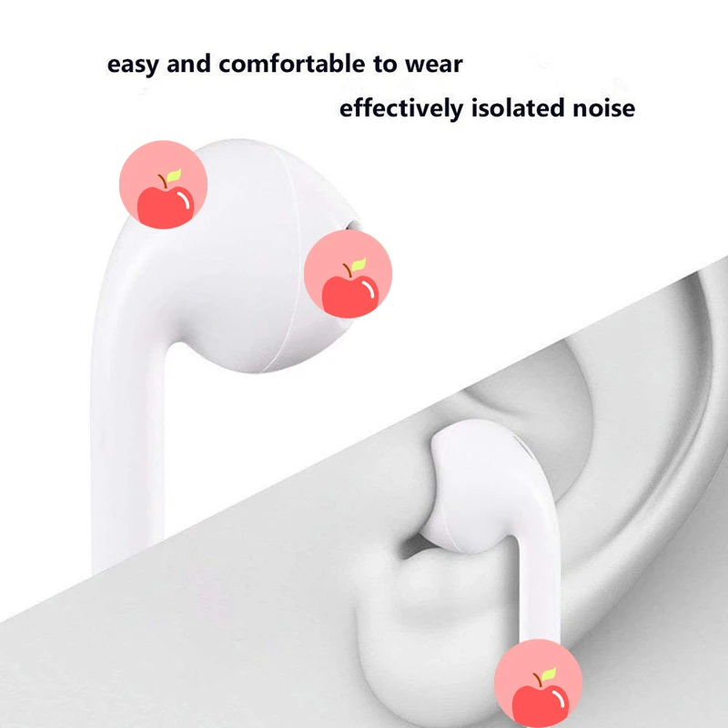 Наушники Bluetooth в ухо с микрофоном и функцией зарядки, Спортивная Проводная гарнитура для iPhone 6S 7 8 Plus X XR XS Max iPad