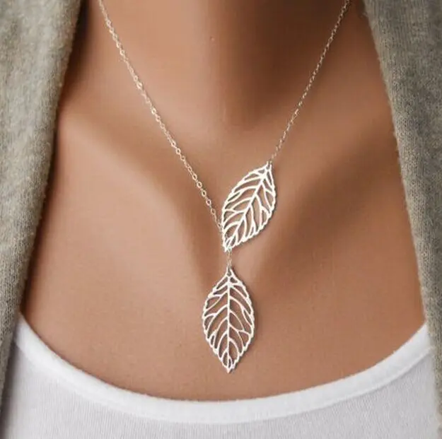 buy one get free Fashion Alloy Necklace Tree Leaf Charm Pendant Chokers Necklaces For Women Girl Jewelry Gift | Украшения и