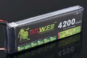 Литий-полимерный аккумулятор LION POWER 7,4 В, 4200 мА  ч, 25C, 2S, с разъемом TXT60JST, для автомобилей, самолетов, вертолетов, 7,4 В, 4200 мА  ч, 2S
