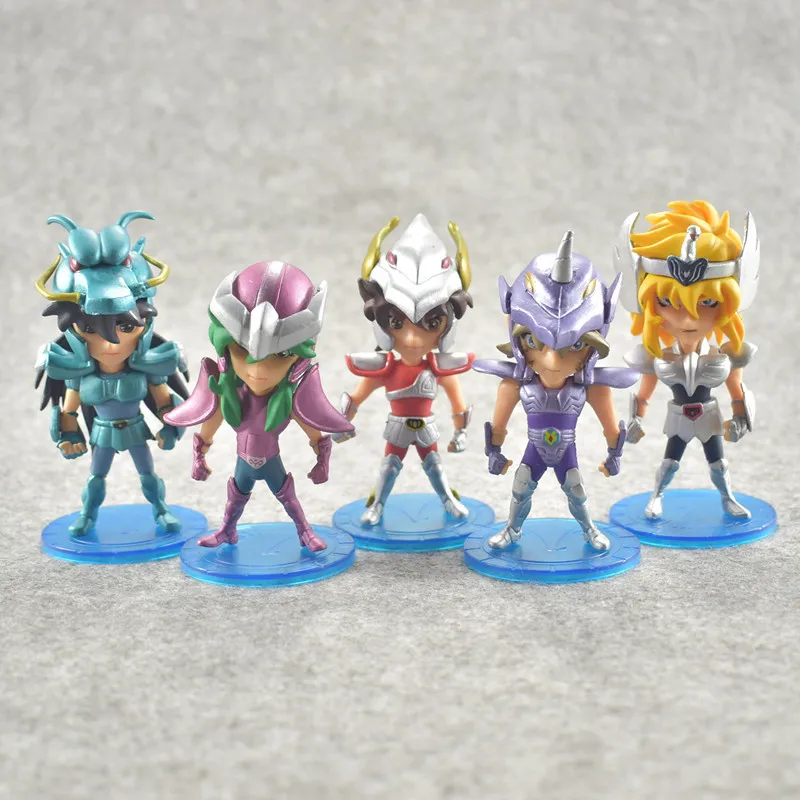 10 см 5 шт./лот Saint Seiya ПВХ фигурка игрушка Миф Ткань Shiryu Shun Hyoga Jabu аниме модель