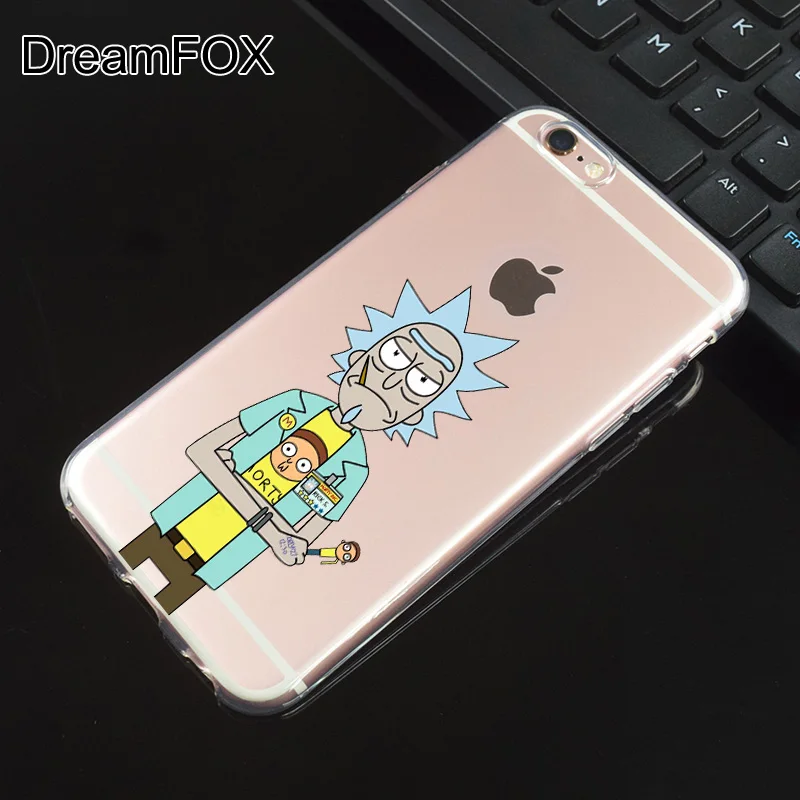 N370 Рик Морти Dazzle Мягкий ТПУ силиконовый чехол для Apple iPhone 11 Pro XR XS Max 8X7 6S Plus 5 5S SE 5C 4 4s