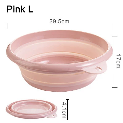 Pink L Bucket MSJO складное ведро для туризма, портативное ведро для умывальника, складное ведро для кухни, машины, ванной, для мытья одежды, для путешествий, кемпинга - Цвет: Pink L Bucket