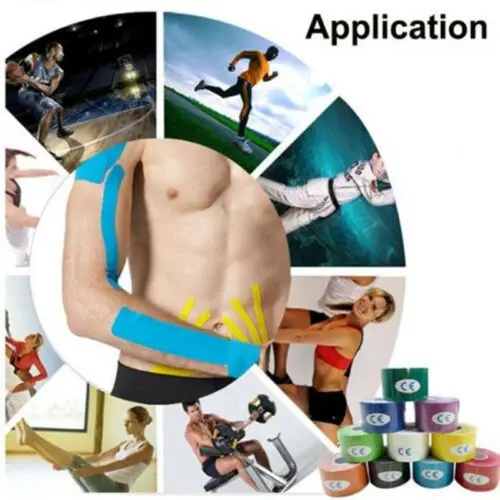 5M New Athletic Elastic Physio Sports kinesiology Rock Tape Waterproof Muscle Bandage 5cmx5m |