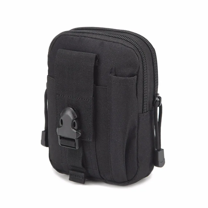 Тактическая Сумка molle, поясная сумка, чехлы для телефонов xiaomi redmi 2 3s 3 3x note 2 3 4 mi4c mi4 mi4s mi5 mi5s Plus, военная - Цвет: Black
