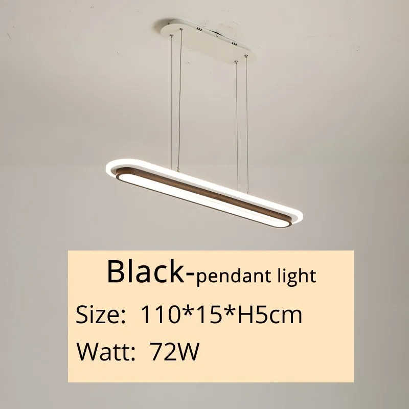 black 110cm pendant Черно-белые люстры для гостиной, прихожей, коридора, освещение, лампа, современный домашний светильник, лампадарио, люстры - Цвет абажура: black 110cm pendant