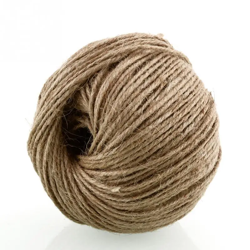 

100M Jute Rope Soft Natural Jute Twine Gift Box String Rope Floral Craft Wedding Tags Wrap Decoration 2mm
