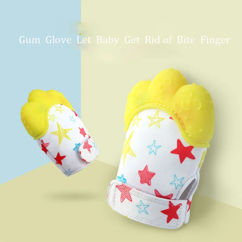 Hot Sale Toddler Toys 1pcs Food Grade Silicone Teethers Infant Teething Gloves Anti-bite Hand New-arrival Baby Molar Gloves