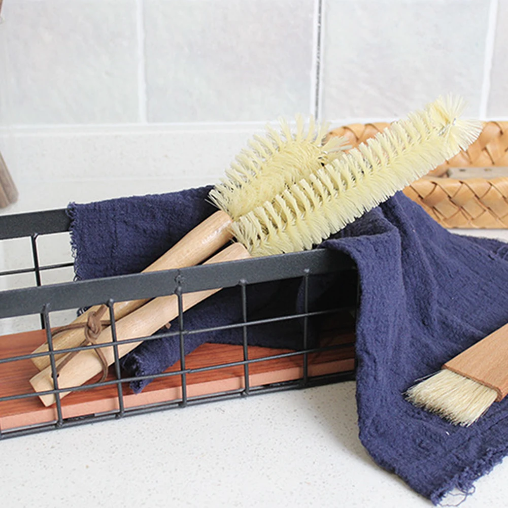 Японский стиль деревянная буковая чашка с длинной ручкой щетка для бутылки