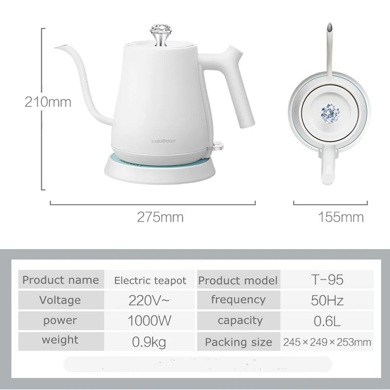 Электрический чайник из нержавеющей стали с высокой мощностью сохраняющий тепло