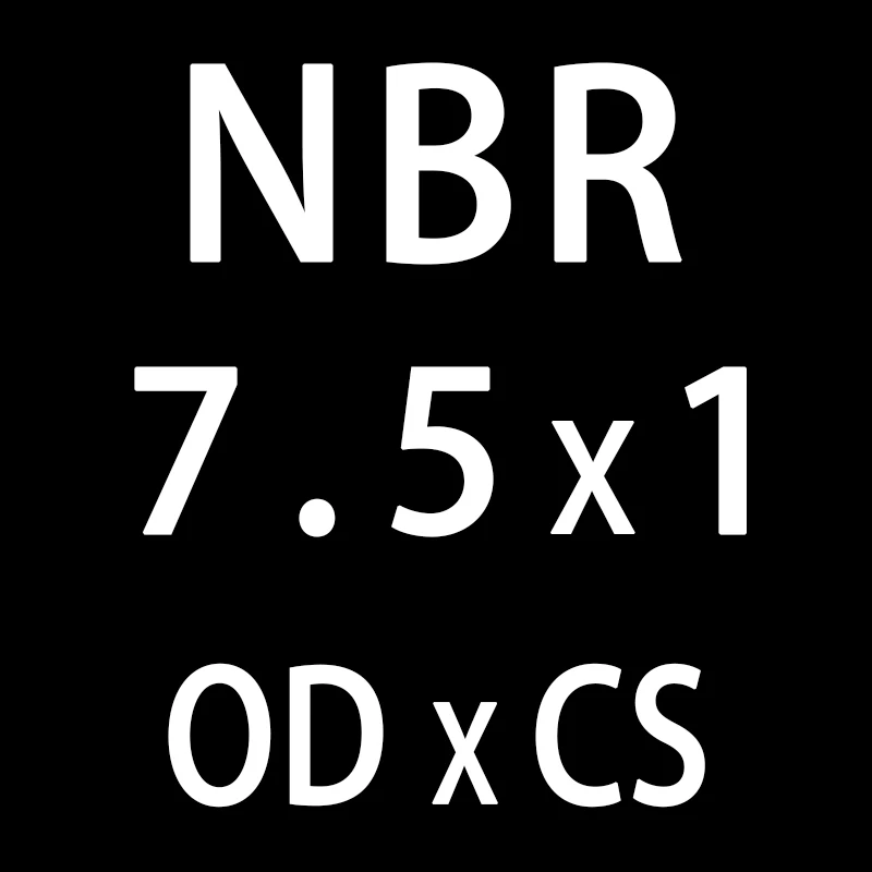 50 шт./лот резиновым кольцом черный NBR уплотнительное кольцо 1 мм OD4/4,5/5/6/6,5/7/7,5/8/9/9,5/10 мм уплотнительное кольцо нитрил прокладка масла кольца шайба - Цвет: OD7.5mm