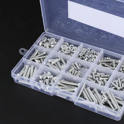 1 комплект гаек и болтов из нержавеющей стали с коробкой для хранения винтов