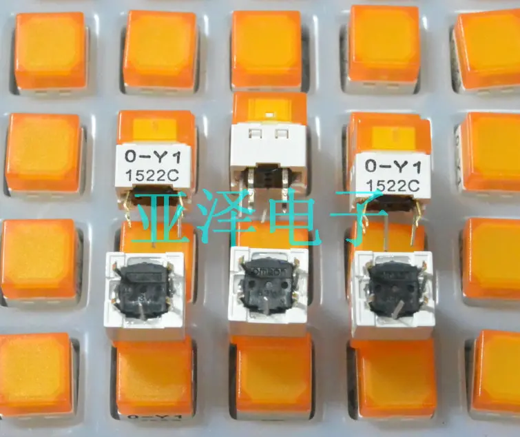 

20PCS/LOT Spot , B3W-9000-Y1Y lighting, 10*10 light switch, LED orange light