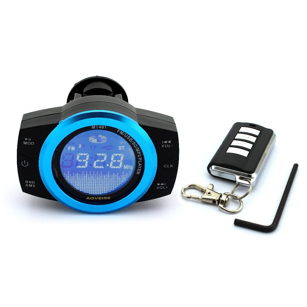 Водонепроницаемая аудиосистема для мототехники MP3 плеер радио USB TF карты и защита