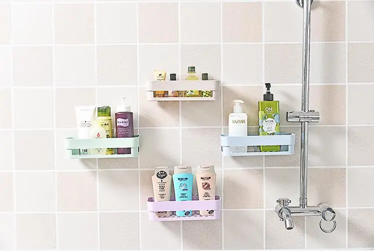 1 шт. кухонный настенный пластиковый ящик для ванной комнаты держатель душа полка