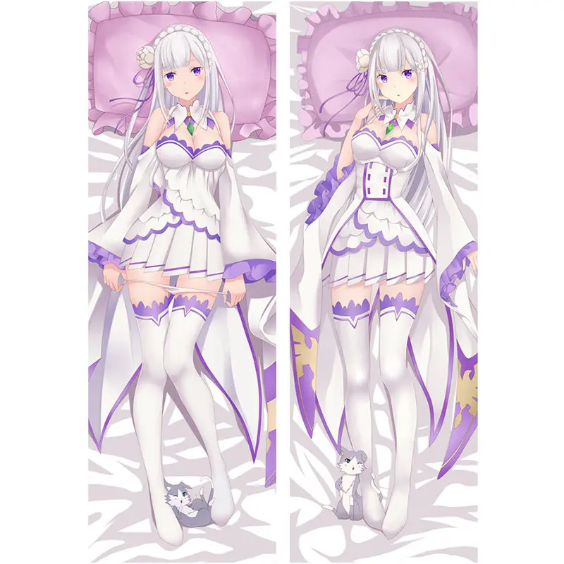 Аниме RE ZERO начала жизни в другом мире наволочки Rem Emilia сексуальные 3D двухсторонние постельные принадлежности обнимающие тела наволочки RE03