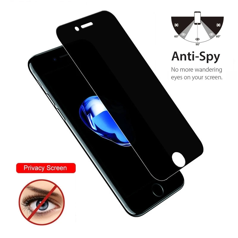 Антишпионское 2.5D Закаленное стекло для iPhone 7 Plus 6 6s защита конфиденциальности
