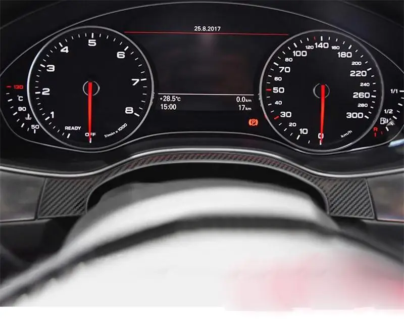 Автомобильный Стайлинг для Audi A6 C7 углеродное волокно приборная панель отделка Центральная панель управления украшение крышка Наклейки интерьерные авто аксессуары