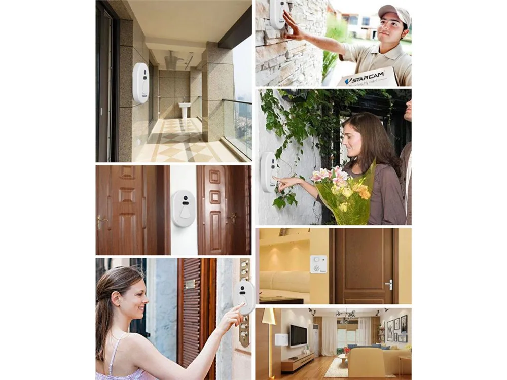

Door Bell Door Camera Wifi Doorbell Door Viewer Free Cloud Storage Photo Security Night Vision